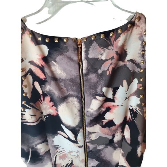 Ellen Tracy Floral Studded Dress, Size 6 - Picture 4 of 6